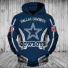 NFL Dallas Cowboys 3D All Over Print Zip up Hoodie Option 2sp8y 1