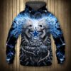 Nfl Dallas Cowboys Blue Electric Scream In Skull Men And Women 3D All Over Print Zip Up Hoodie Option NFL Dallas Cowboys Blue Electric Scream in Skull Men and Women 3D All Over Print Zip up Hoodie Option 1