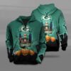 NFL Green Bay Packers The Nightmare Before Christmas Jack Skellington 3D All Over Print Zip up Hoodie Option 1