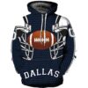 NFL Hoodie 3D Print American Dallas Sports 3D All Over Print Zip up Hoodie Option 1