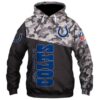 NFL Indianapolis Colts Camo 3D All Over Print Zip up Hoodie Option 1