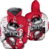 NFL Kansas City Chiefs Jack Skellington 3D All Over Print Zip up Hoodie Option 1