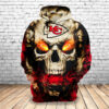 Nfl Kansas City Chiefs Skull 3D Hoodie NFL Kansas City Chiefs Skull 3D Hoodie 1