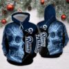 NFL Los Angeles Rams Sugar Skull 3D All Over Print Zip up Hoodie Option 1