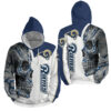 NFL Los Angeles Rams With Skull 3D Full Over Print Hoodie Zip Hoodie Sweater Tshirt 3 1