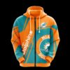 NFL Miami Dolphins Gift for Fans ? 3D Printed Zip-Up Hoodie NFL Miami Dolphins Gift for Fans 3D Printed ZipUp Hoodie 0