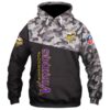 NFL Minnesota Vikings Camo 3D All Over Print Zip up Hoodie Option 1