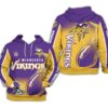 NFL Minnesota Vikings Fullover 3D All Over Print Zip up Hoodie Option 1