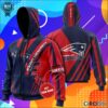 Nfl New England Patriots Go Pats 3D All Over Print Zip Up Hoodie NFL New England Patriots Go Pats 3D All Over Print Zip up Hoodie 1