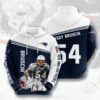 Nfl New England Patriots Tedy Bruschi 3D All Over Print Zip Up Hoodie Option NFL New England Patriots Tedy Bruschi 3D All Over Print Zip up Hoodie Option 1