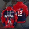 NFL New England Patriots Tom Brady 3D All Over Print Zip up Hoodie Option 1