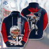NFL New England Patriots Tom Brady Zipper 3D Hoodie 0