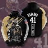 NFL New Orleans Saints Alvin Kamara 3D All Over Print Zip up Hoodie Option 1