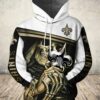 NFL New Orleans Saints Skull 3D Hoodie 1