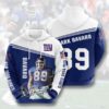 NFL New York Giants Mark Bavaro 3D All Over Print Zip up Hoodie Option 1