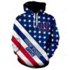 NFL New York Giants Patriotic Star And Stripes For Unisex 3D All Over Print Zip up Hoodie Option 1