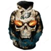 NFL Philadelphia Eagles Fiery Eagles Football Eyes 3D All Over Print Zip up Hoodie Option 1