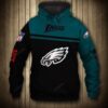 NFL Philadelphia Eagles Men and Women 3D All Over Print Zip up Hoodie Option 1