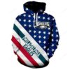 Nfl Philadelphia Eagles Patriotic Stars And Stripes 3D All Over Print Zip Up Hoodie Option NFL Philadelphia Eagles Patriotic Stars and Stripes 3D All Over Print Zip up Hoodie Option 1