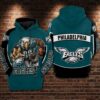 NFL Philadelphia Eagles Running 3D All Over Printed Hoodie Zip Up Hoodie 1