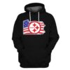 NFL Pittsburgh Steelers Full 3D All Over Print Zip up Hoodie Option 1