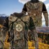NFL Pittsburgh Steelers Hunting Camo 3D Hoodie Hunting Camo Hoodie Pittsburgh Steelers Hoodie Football Hoodie Gift For NFL fan 1