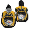 NFL Pittsburgh Steelers Lighting 3D Full Over Print Hoodie Zip Hoodie Sweater Tshirt 3 1