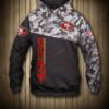 NFL San Francisco 49ers Camo 3D All Over Print Zip up Hoodie Option 1