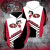 NFL San Francisco 49ers Snoopy 3D All Over Print Zip up Hoodie Option 1