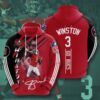 NFL Tampa Bay Buccaneers Jameis Winston 3D All Over Print Zip up Hoodie Option 1