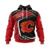 NHL Calgary Flames 3D All Over Print Zip up Hoodie Option 1