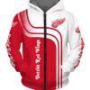 NHL Detroit Red Wings 3D All Over Print Zip up Hoodie Option 1