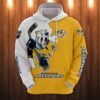 Nashville Predators Hoodie 3D Zip Hoodie 3D Cartoon Graphic Zip Hoodie for Fan 0