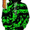 Neon Graffiti Paint Splatter Unisex 3D Hoodie 0