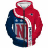 New England Patriots 3D Hoodie Pullover Zip Hoodie Nfl for Fans 0
