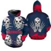 New England Patriots Hoodie Skull for Halloween Graphic New England Patriots Hoodie Skull for Halloween Graphic 0