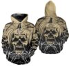 New Orleans Saints Hoodie 3D Halloween Pumpkin Skull Print Zip Hoodie 0