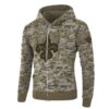 New Orleans Saints Hoodie Army Graphic Zip Hoodie Pullover Gift for Fans 0