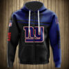 New York Giants 3D Skull Hoodie Pullover Zip Hoodie for Fans 0