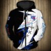 New York Rangers Hoodie 3D Thunder Design Pullover Nhl 0