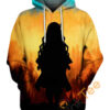 Nezuko Kamado Silhouette Hoodie 3D 0