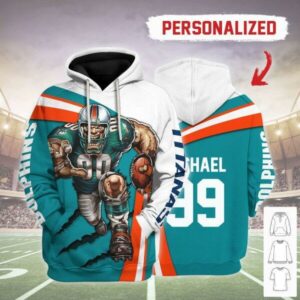 Nfl Miami Dolphins Football Team Hoodie 3D Apparel 0