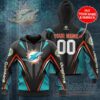 Nfl Miami Dolphins Hoodie 3D Custom Name 0