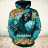 Nfl Miami Dolphins Hoodie 3D Halloween Death Card 0