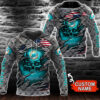 Nfl Miami Dolphins Skull Hoodie 3D For Fans Nfl Miami Dolphins Skull Hoodie 3D For Fans 0