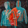 Nfl Miami Dolphins ZipUp Hoodie For Fan 0
