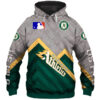 Oakland Athletics Hoodie Hoodie 3D Baseball Zip Hoodie for Fans 0