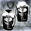 Oakland Raiders Punisher NFL 3D All Over Printed Hoodie 1