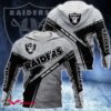 Oakland Raiders Unisex 3D All Over Print Zip up HoodieNFL Zip Up Hoodie 1