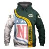 Official Green Bay Packers Nfl 3D All Over Print Zip Up Hoodie Option Official Green Bay Packers NFL 3D All Over Print Zip up Hoodie Option 1